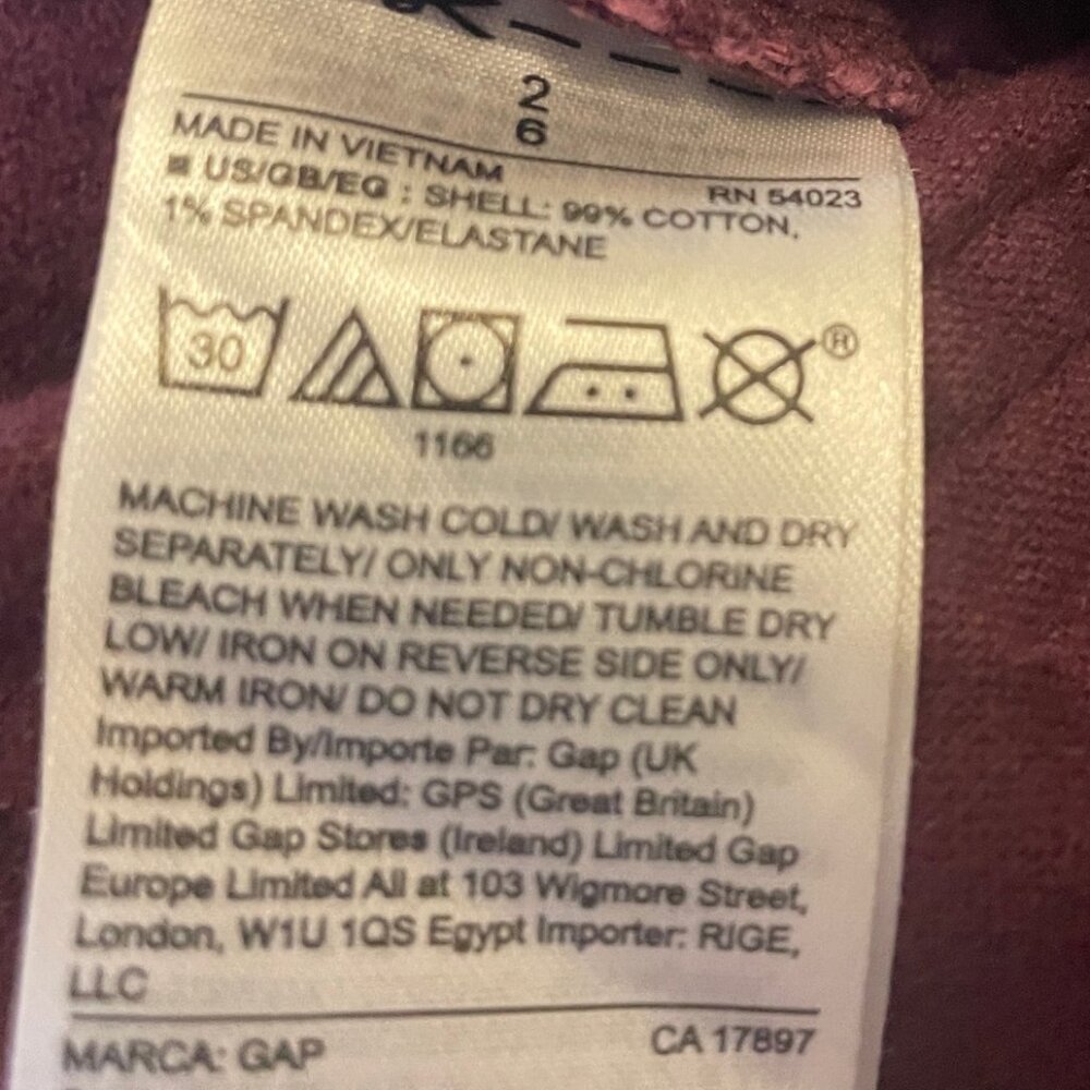 Gap Corduroy Pants – Size 2 - Picture 4 of 5
